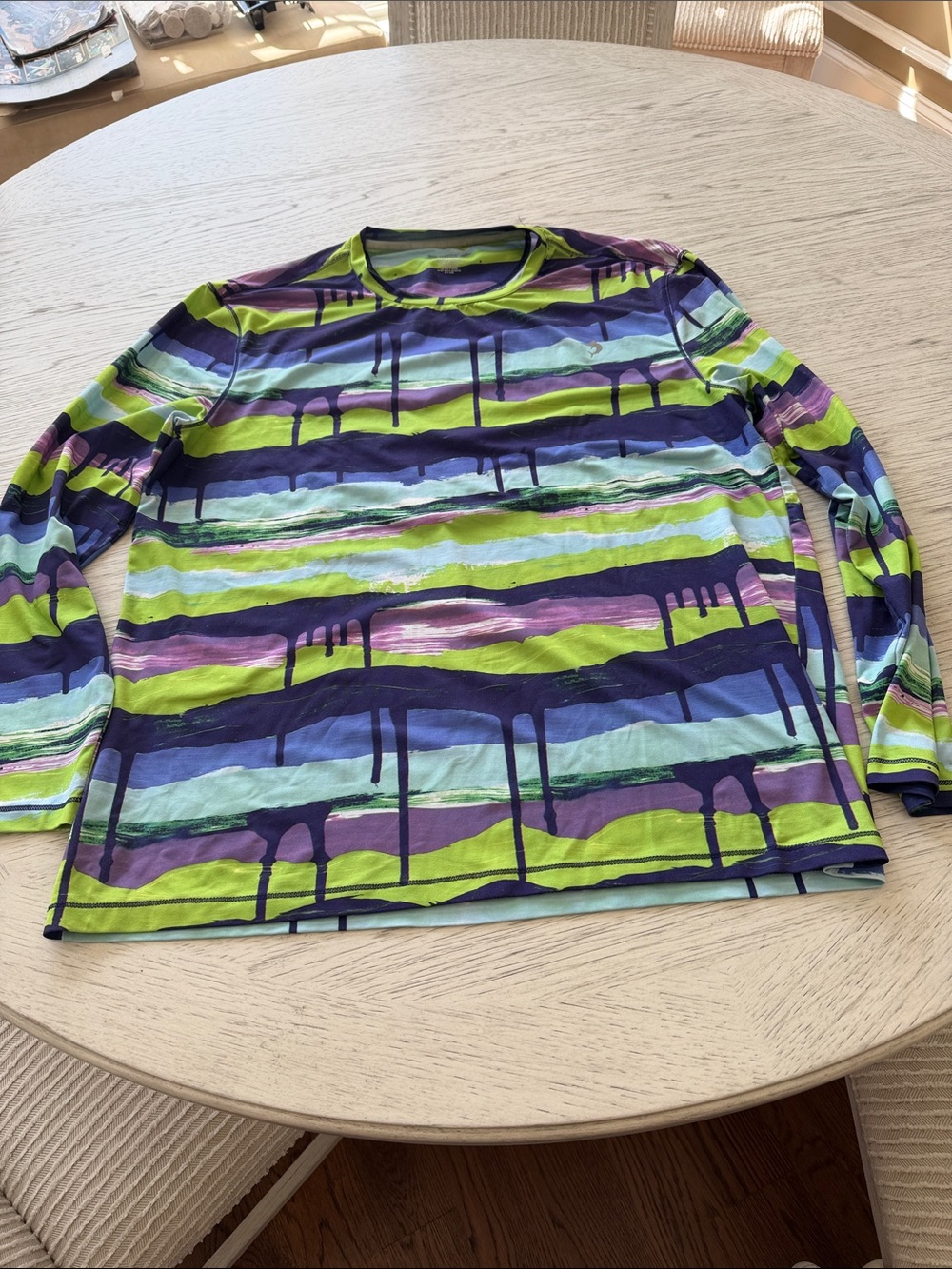 Reel Legends Men's Long Sleeve Swim Shirt - Green, Blue, Purple, Aqua
